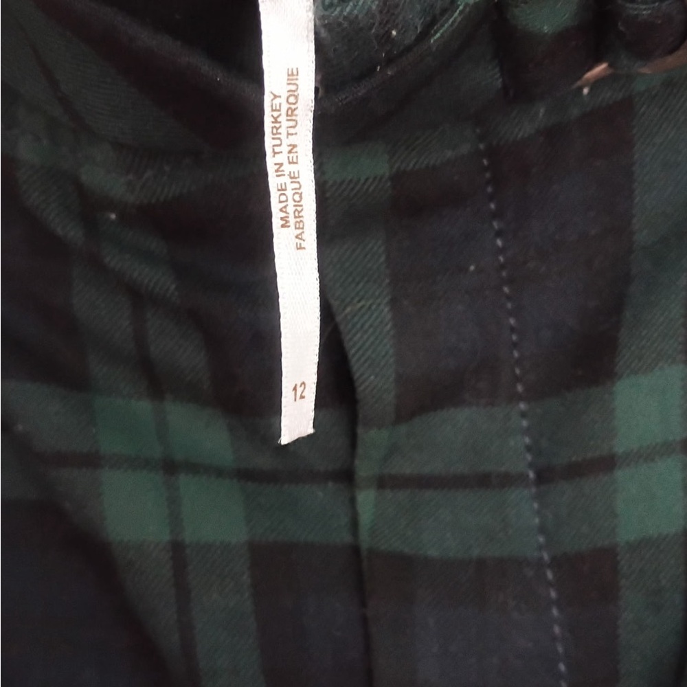 Green Plaid Cargo Pants - Picture 2 of 3